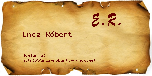 Encz Róbert névjegykártya